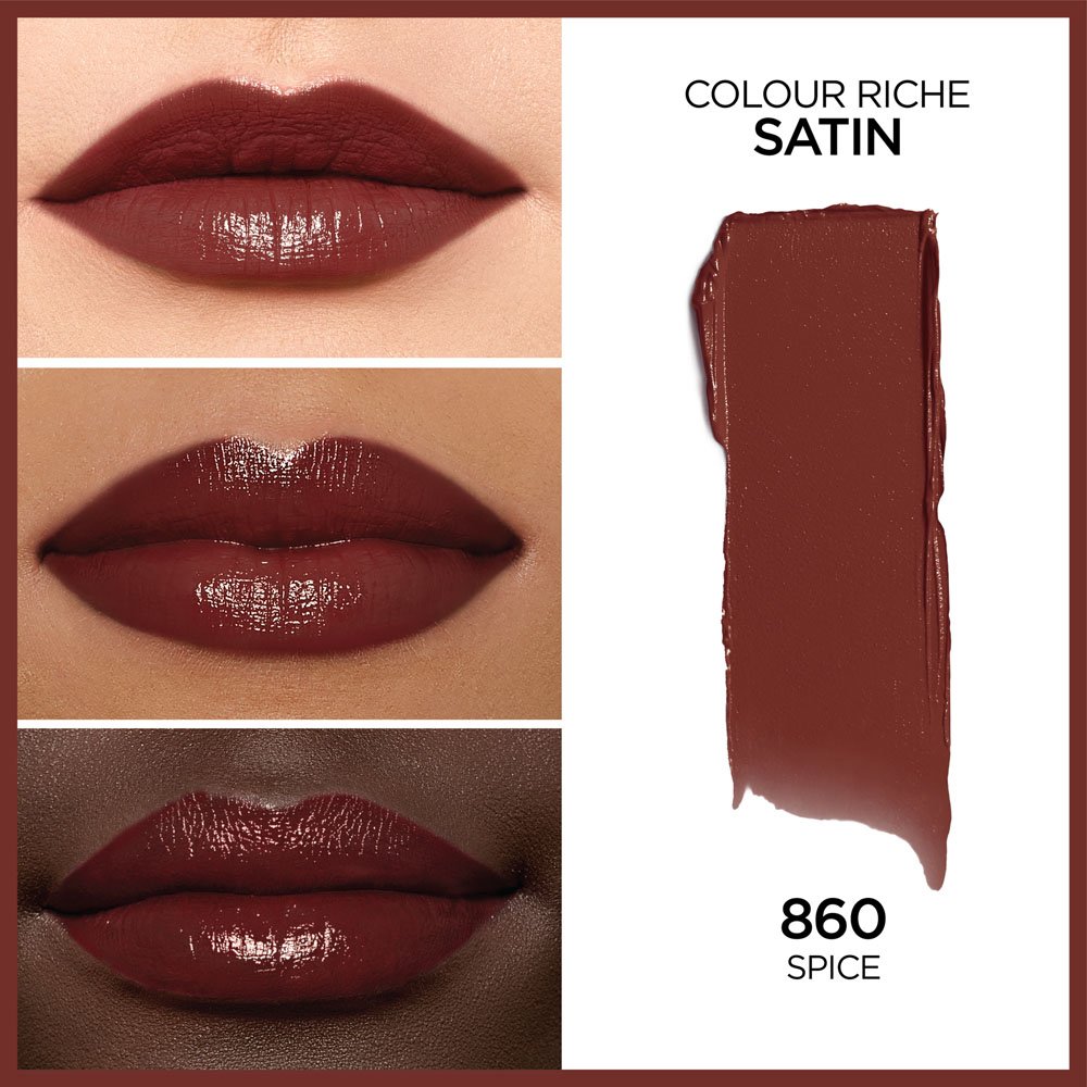 Loreal Cosmetics Lip Colour Riche Satin Lipstick 860 Spice 071249046029 AV77 Png